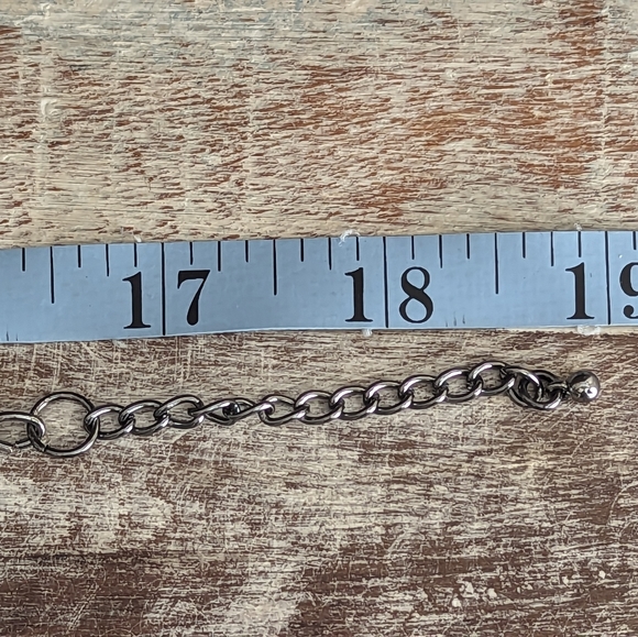 Pink and Purple Aurora Borealis and Enamel Flower Dangle Necklace - Picture 7 of 11